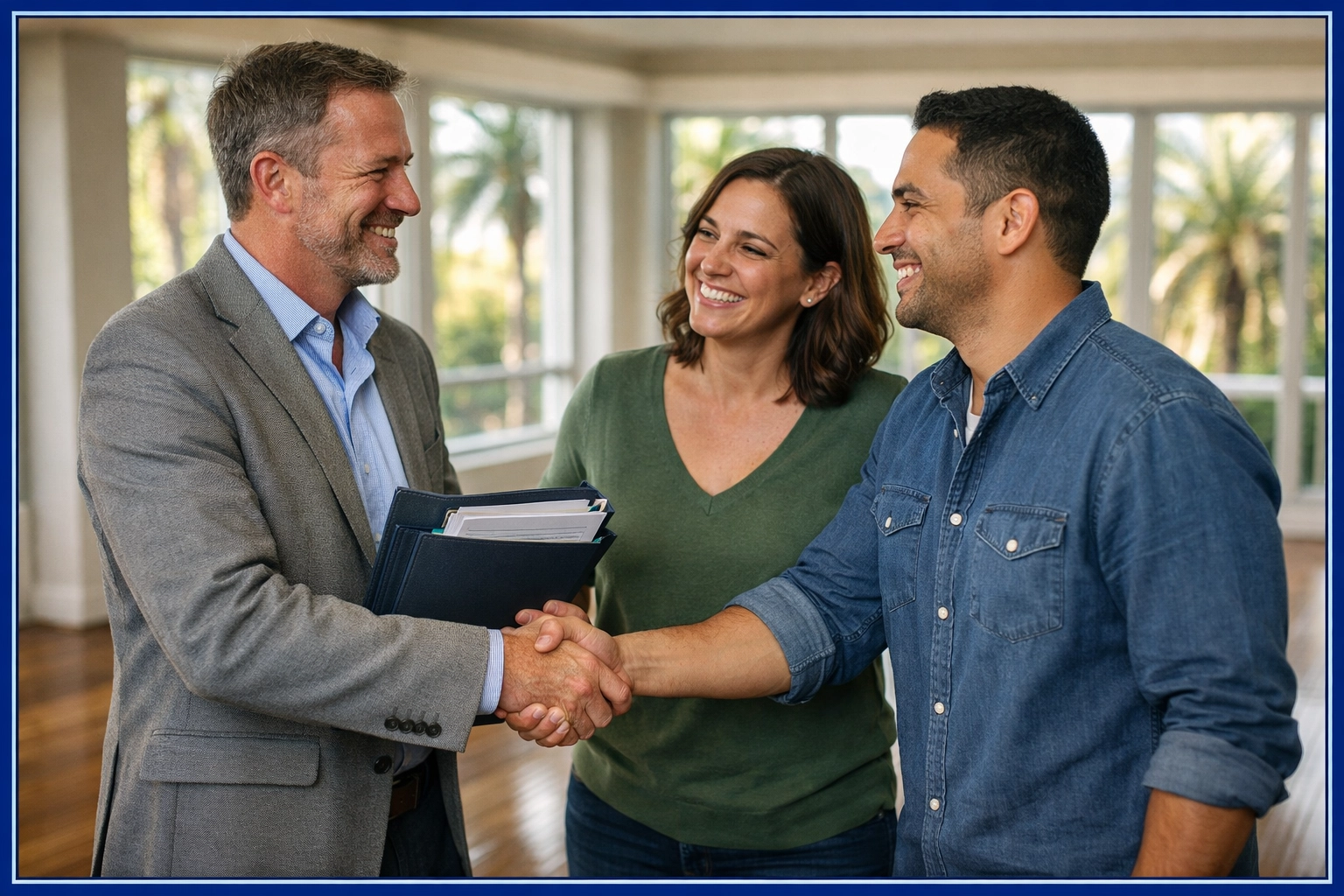Family and executor celebrating successful probate home sale in Los Angeles Family and executor celebrating successful probate home sale in Los Angeles