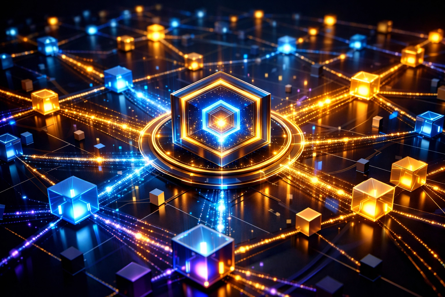 LareBlocks Layer 1 blockchain network showing interconnected nodes for fast payment processing