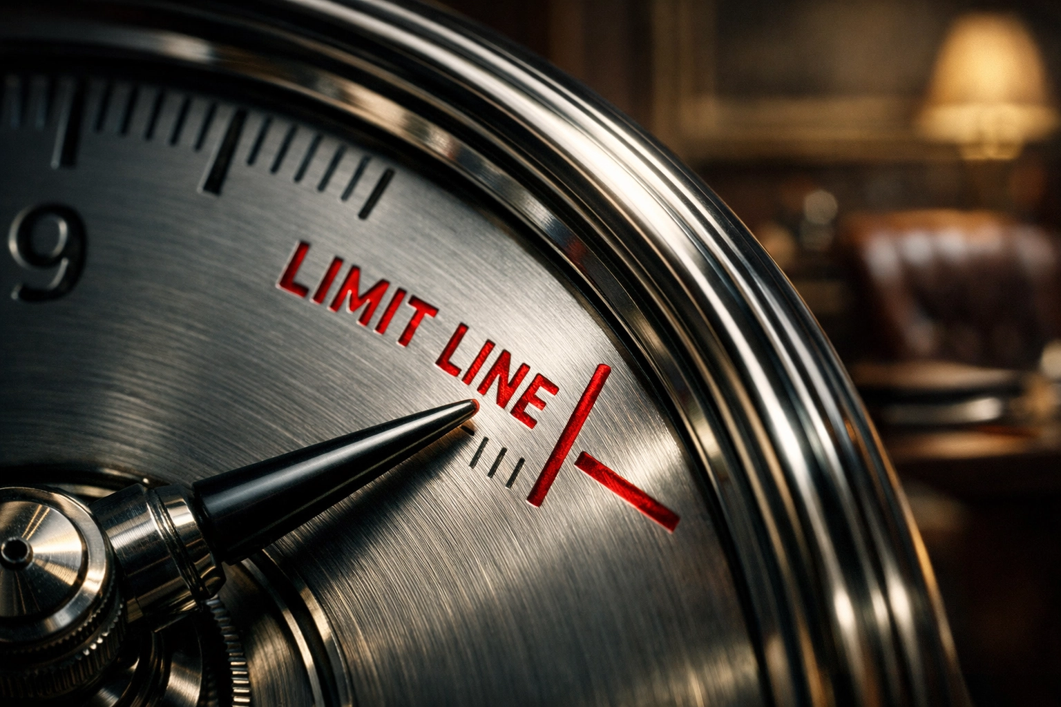 A precision gauge highlighting strict institutional risk limits and stop-loss points for portfolios.