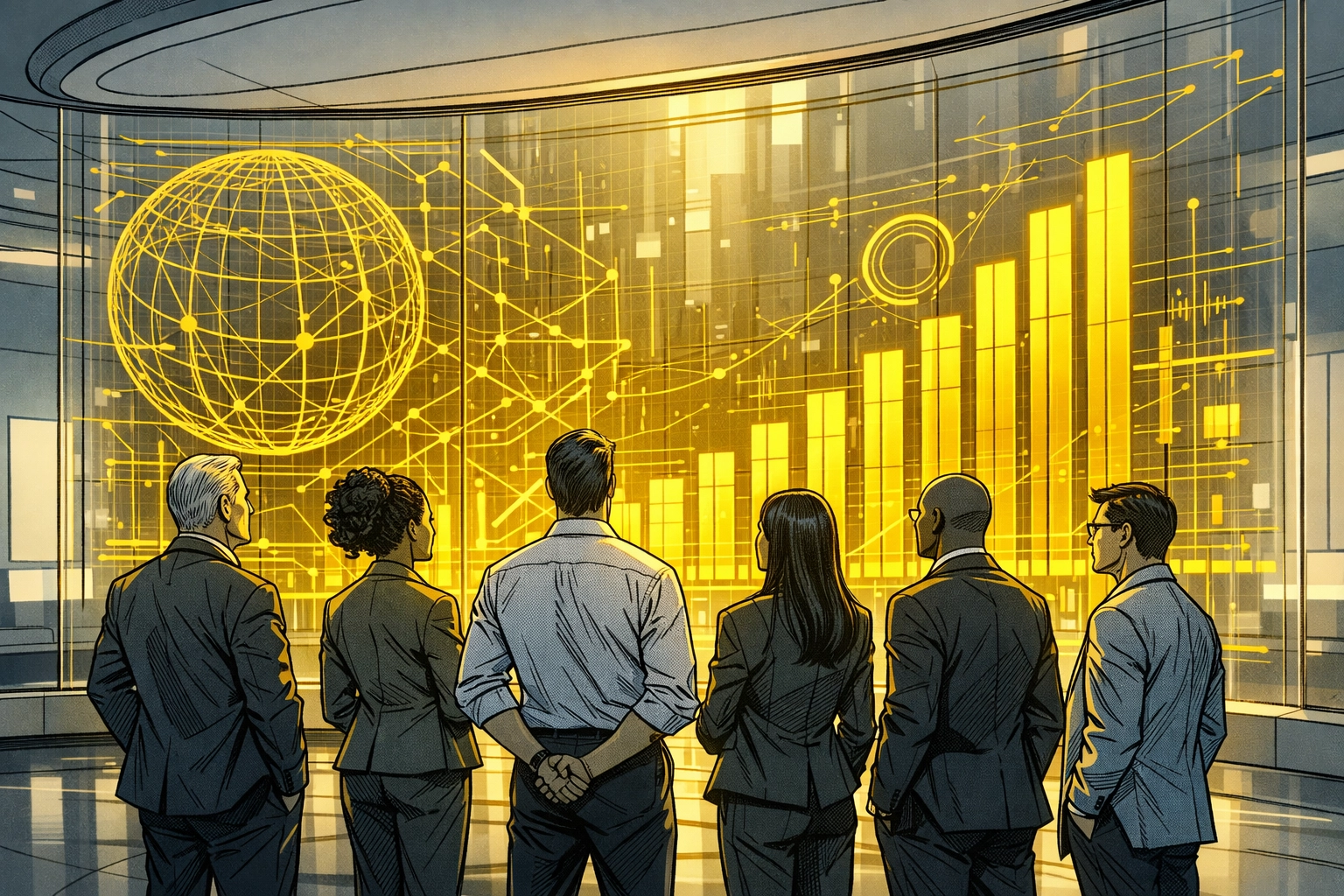 Professional account management team analyzing real-time data to create a strategic roadmap for Amazon brand growth.