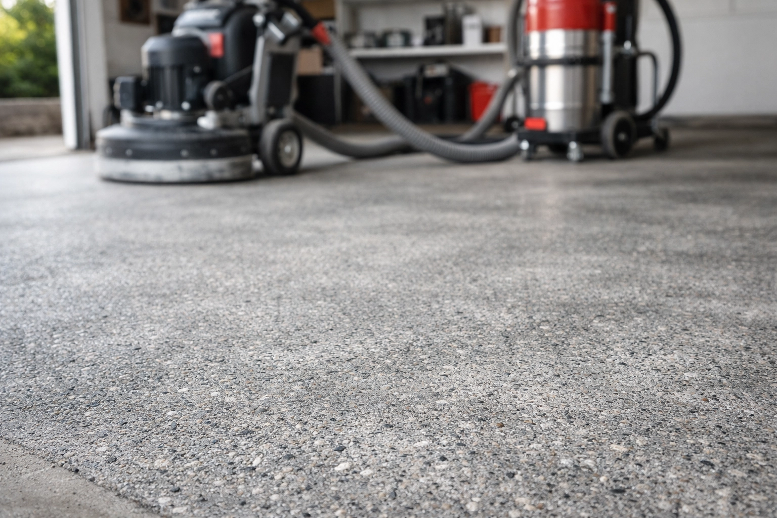 Professional concrete preparation for garage floor coating installation