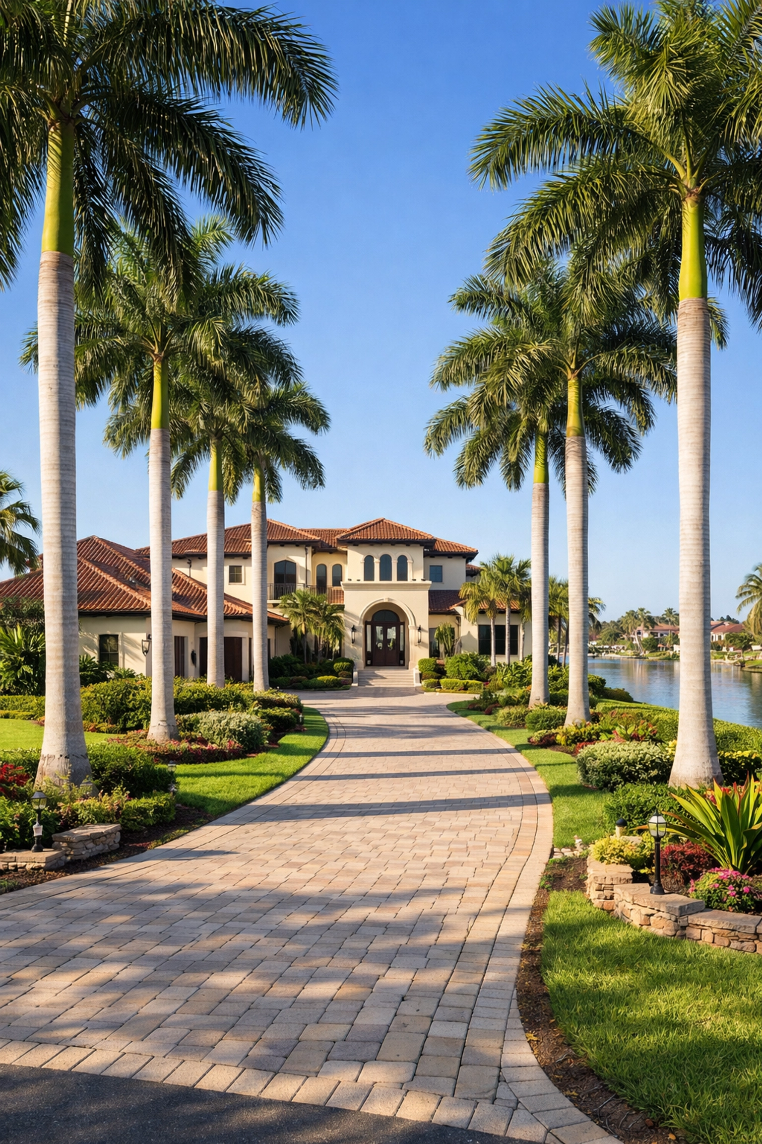 Luxury estate in Southwest Cape Coral, showcasing typical homes found in gated communities in Cape Coral Florida.
