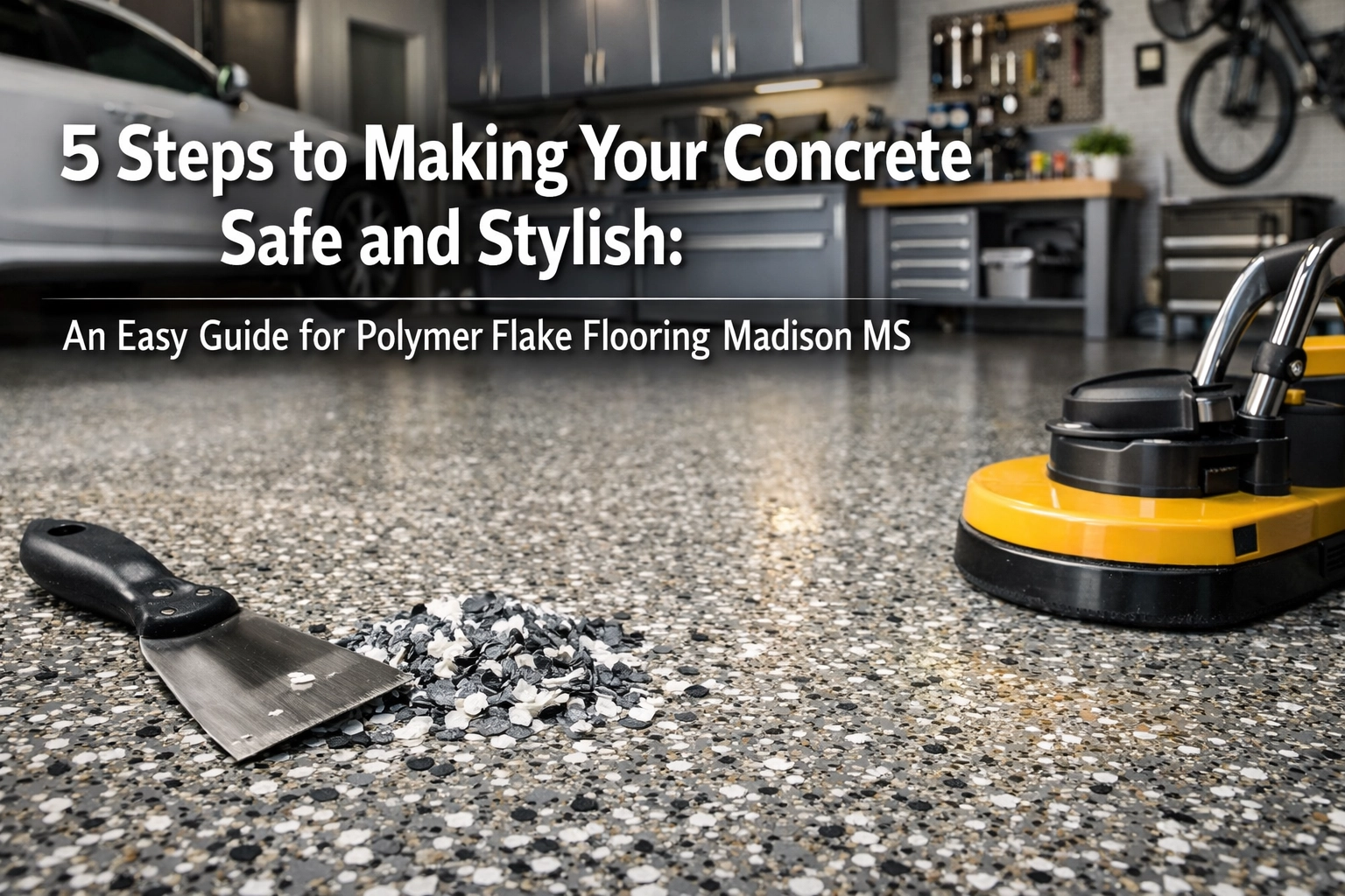 [HERO] 5 Steps to Making Your Concrete Safe and Stylish: An Easy Guide for Polymer Flake Flooring Madison MS
