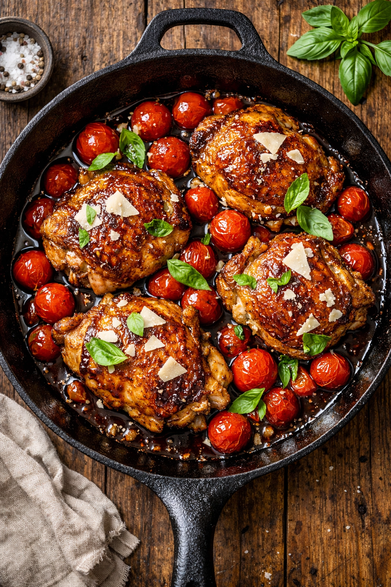 How to Create Restaurant-Quality Easy Weeknight Dinners With Only 5 Ingredients 5 ingredient balsamic chicken with burst cherry tomatoes - restaurant-quality weeknight meal