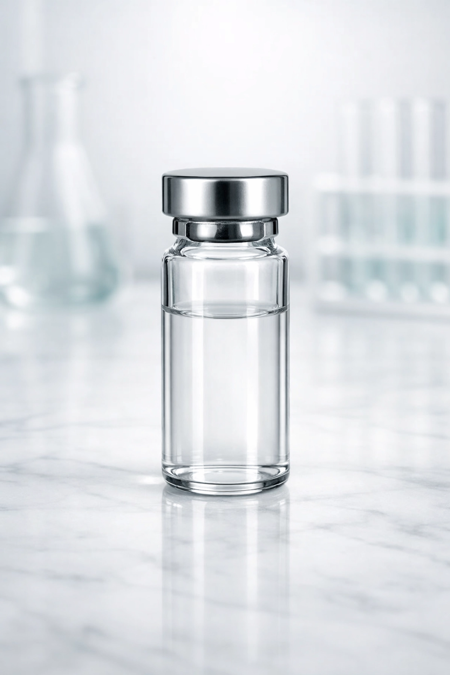 High-purity tirzepatide peptide vial in a professional laboratory research setting.