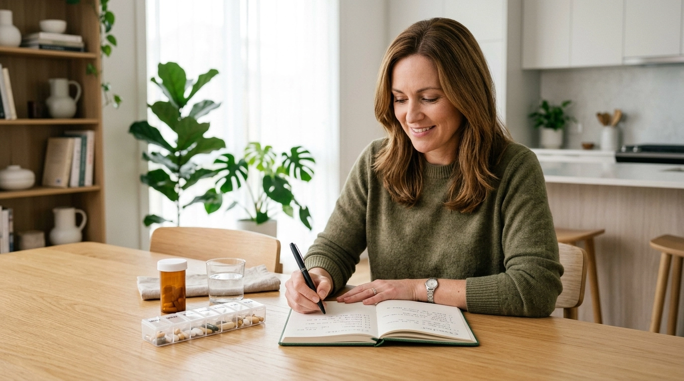 Modern premium lifestyle photo representing medication affordability planning