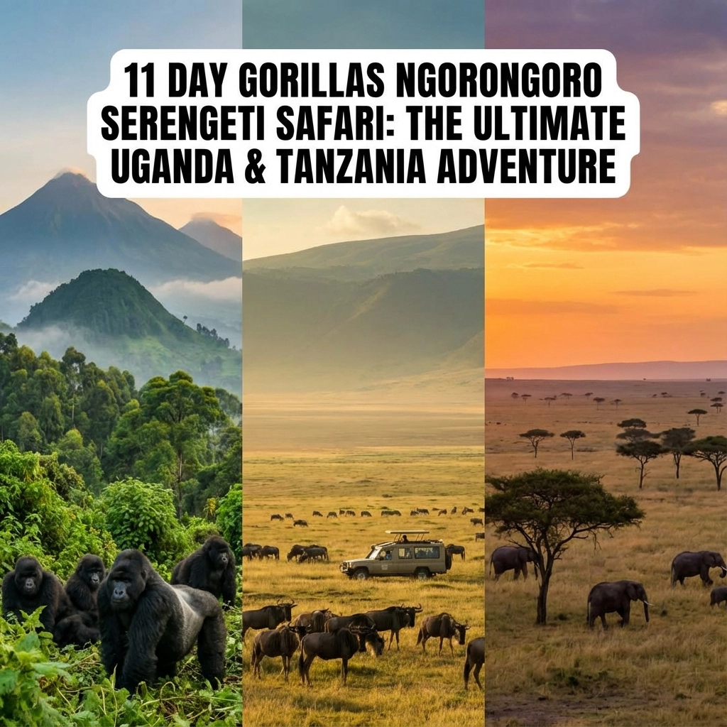 11 day gorillas Ngorongoro Serengeti safari hero