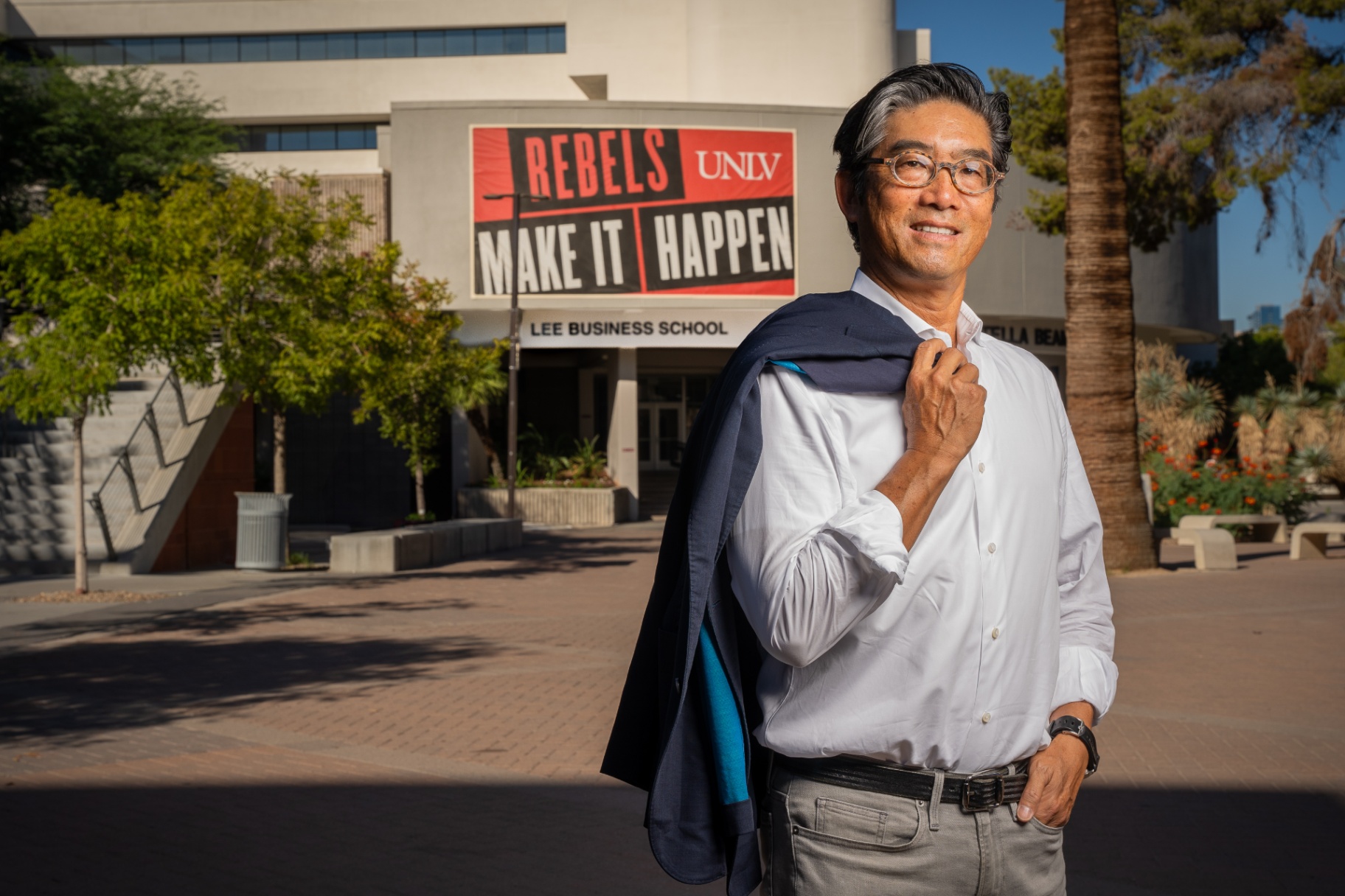 Professional branding portrait at Lee Business School