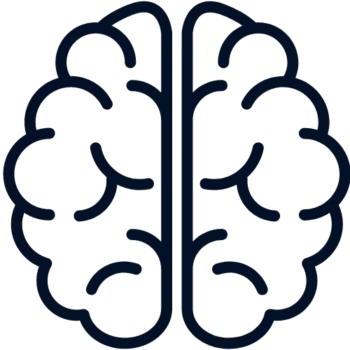 Genius Mindset - Line Art Human Brain