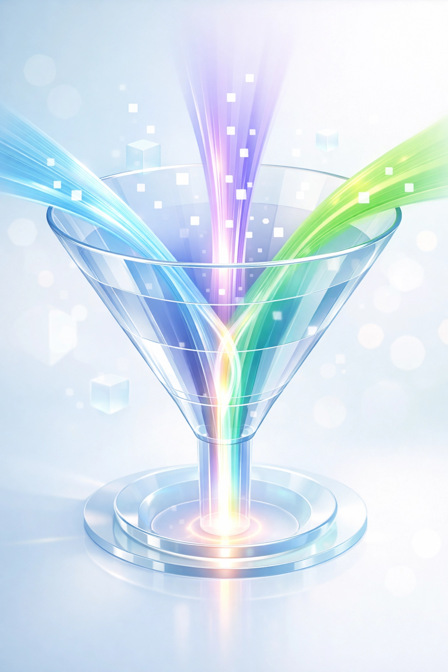 Marketing attribution funnel showing multiple touchpoints converting to rehab admissions