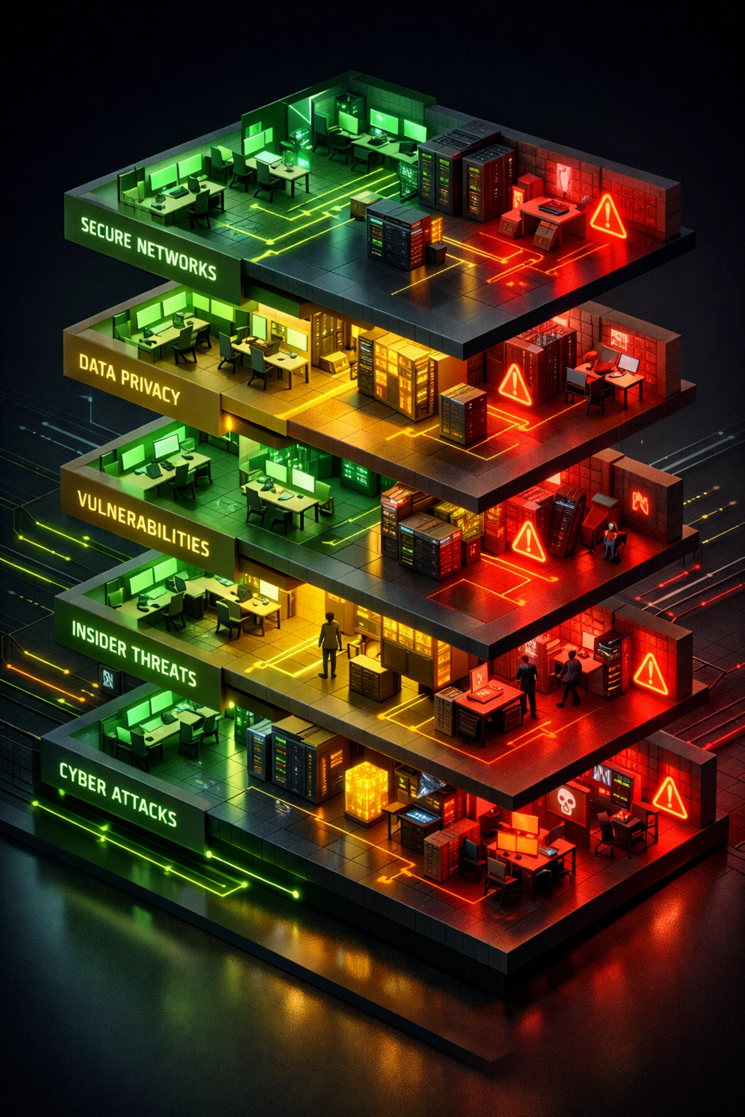 Multi-layered ServiceNow infrastructure showing compliance risks and ITOM integration gaps