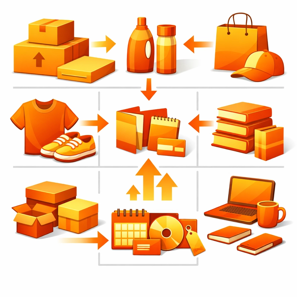 Diversified print products including packaging, textiles, and commercial materials