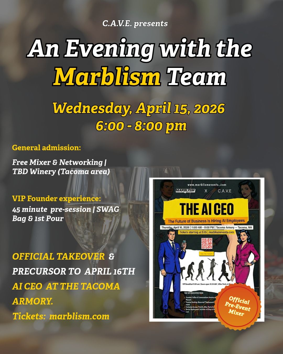 Marblism Mixer Event Promo Flyer