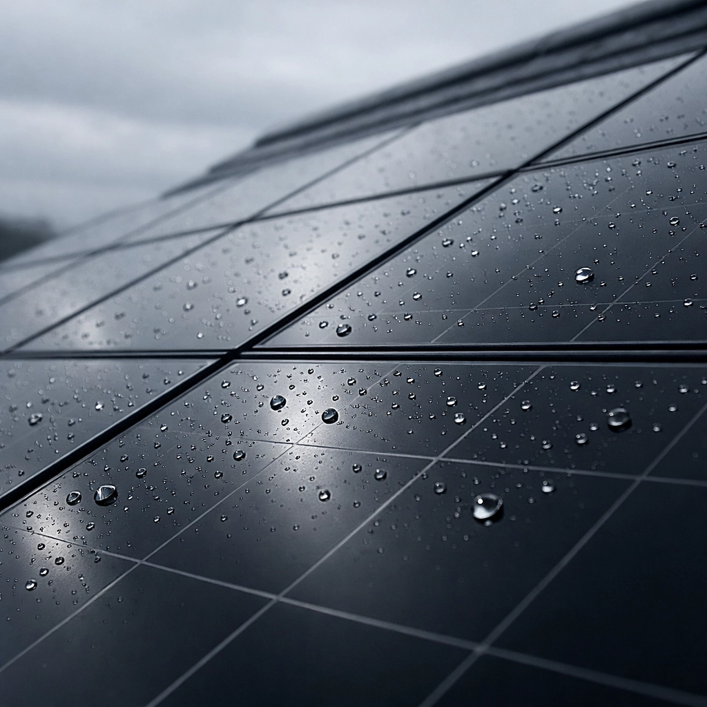 Close-up of premium black-on-black solar panels installed on a UK residential roof
