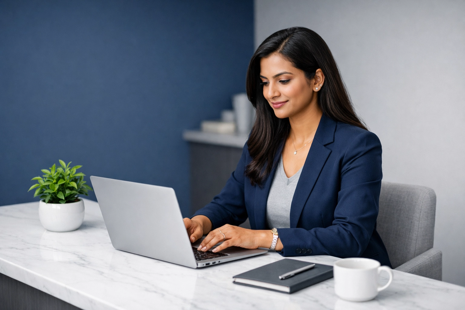 Professional managing state payroll tax updates and withholding tables for small business payroll services.