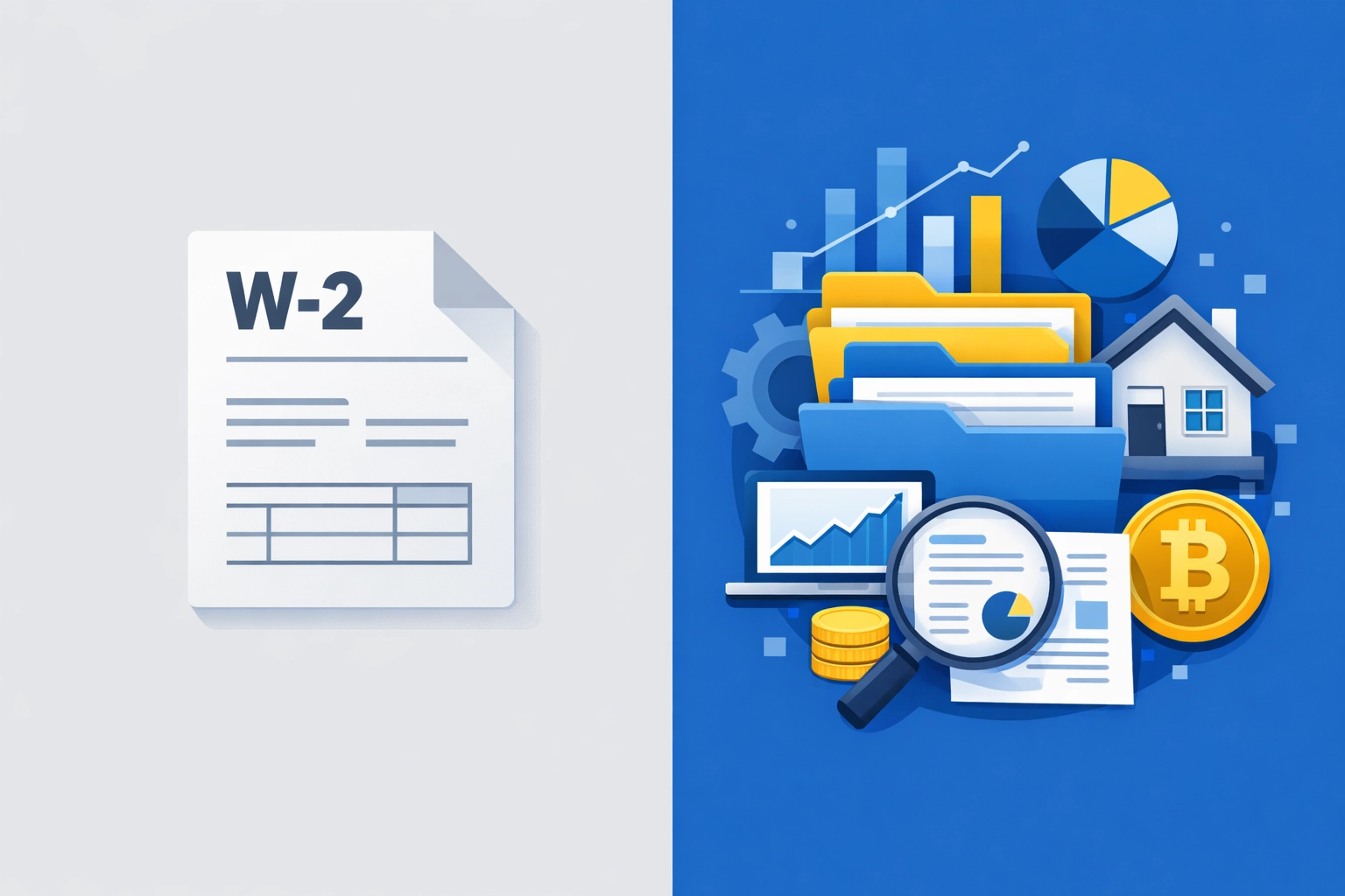 Comparing simple W-2 tax filing with complex financial situations requiring a concierge tax pro.