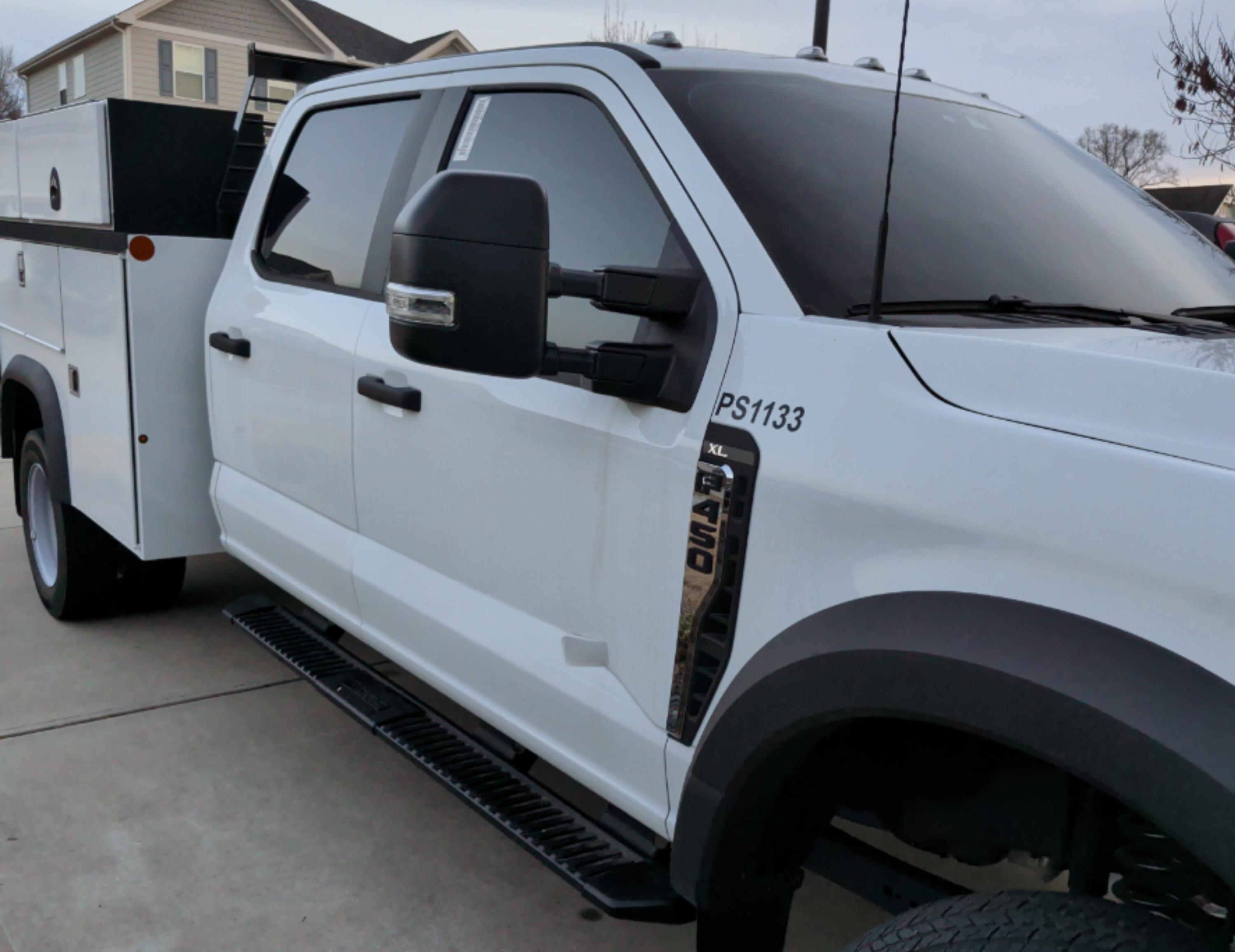 White Ford F-450 with Professional Window Tint
