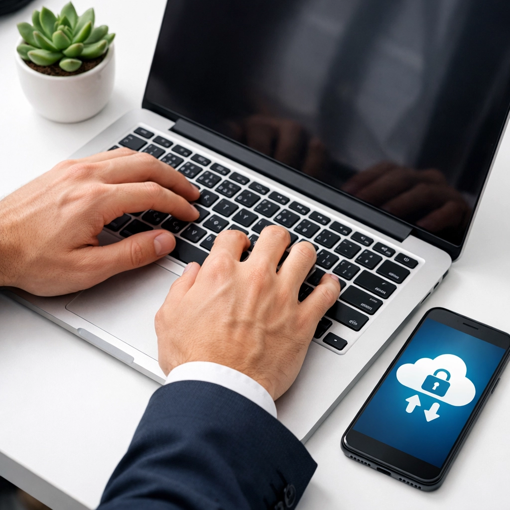 Business owner e-filing IRS tax forms electronically on a modern laptop for 2026 compliance.