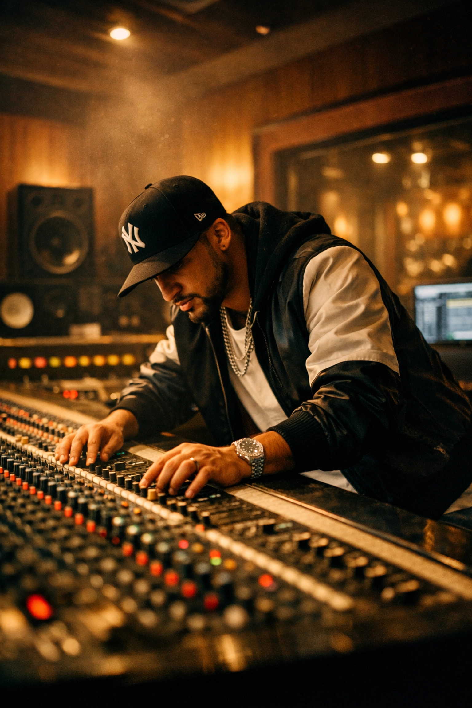 Independent artist in a professional recording studio focusing on long-term music career growth.