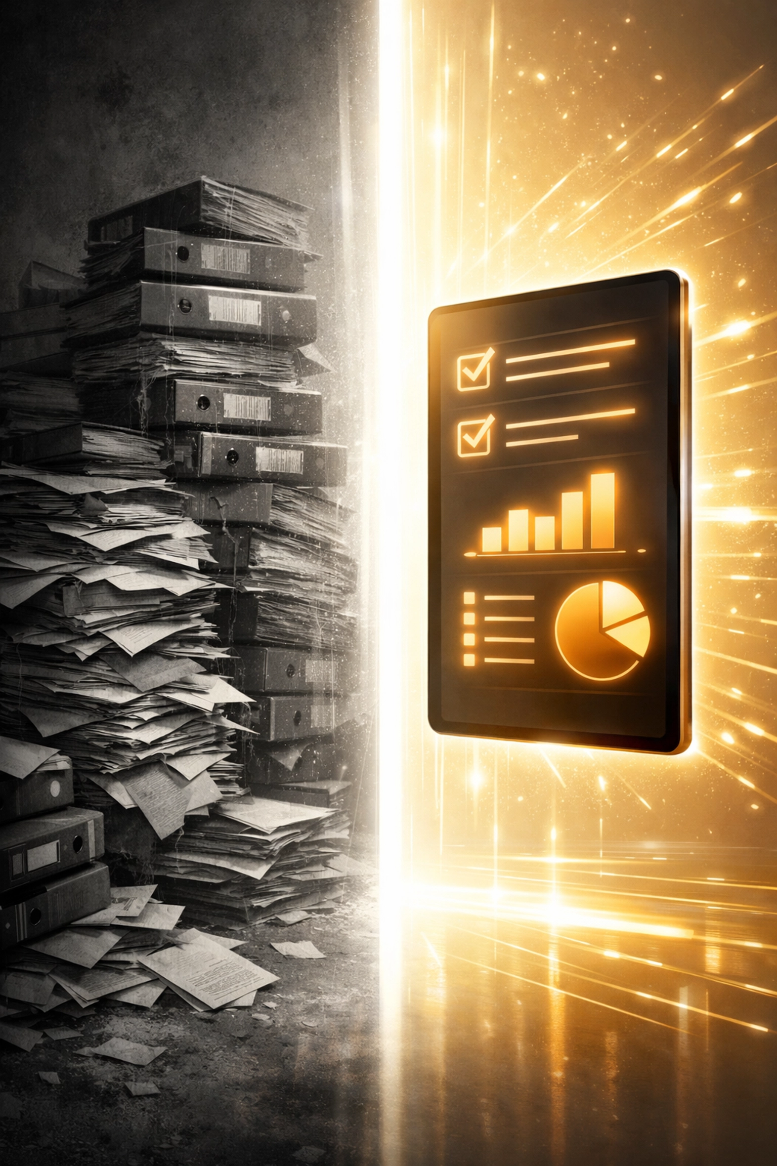 Effizienz-Vergleich: Zeitersparnis durch KI-Protokolle gegenüber manueller Aktenarbeit.