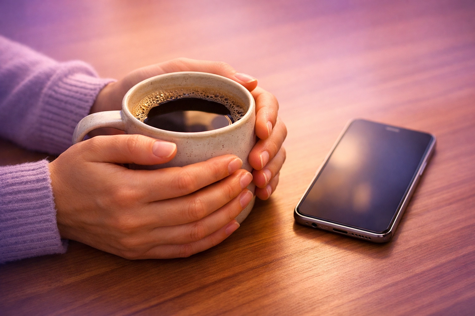 Secure online payday loan application for bad credit via smartphone on a clean desk.