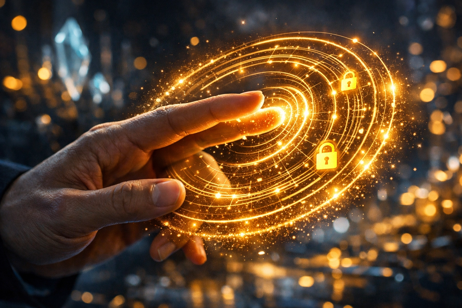 Secure crypto checkout using hand gestures for instant settlement in the metaverse.