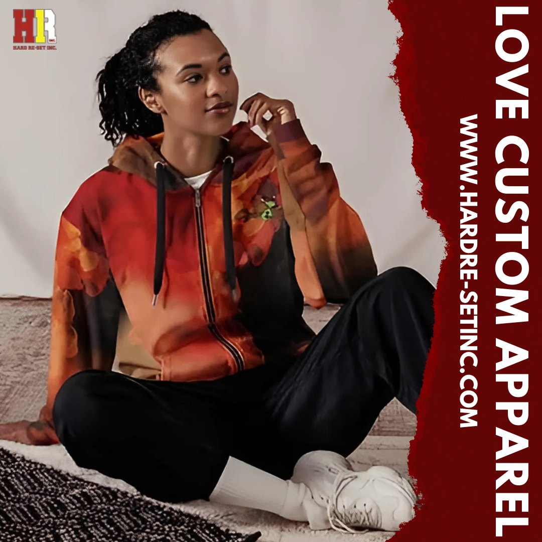 Custom-Printed Zip-Up Hoodie