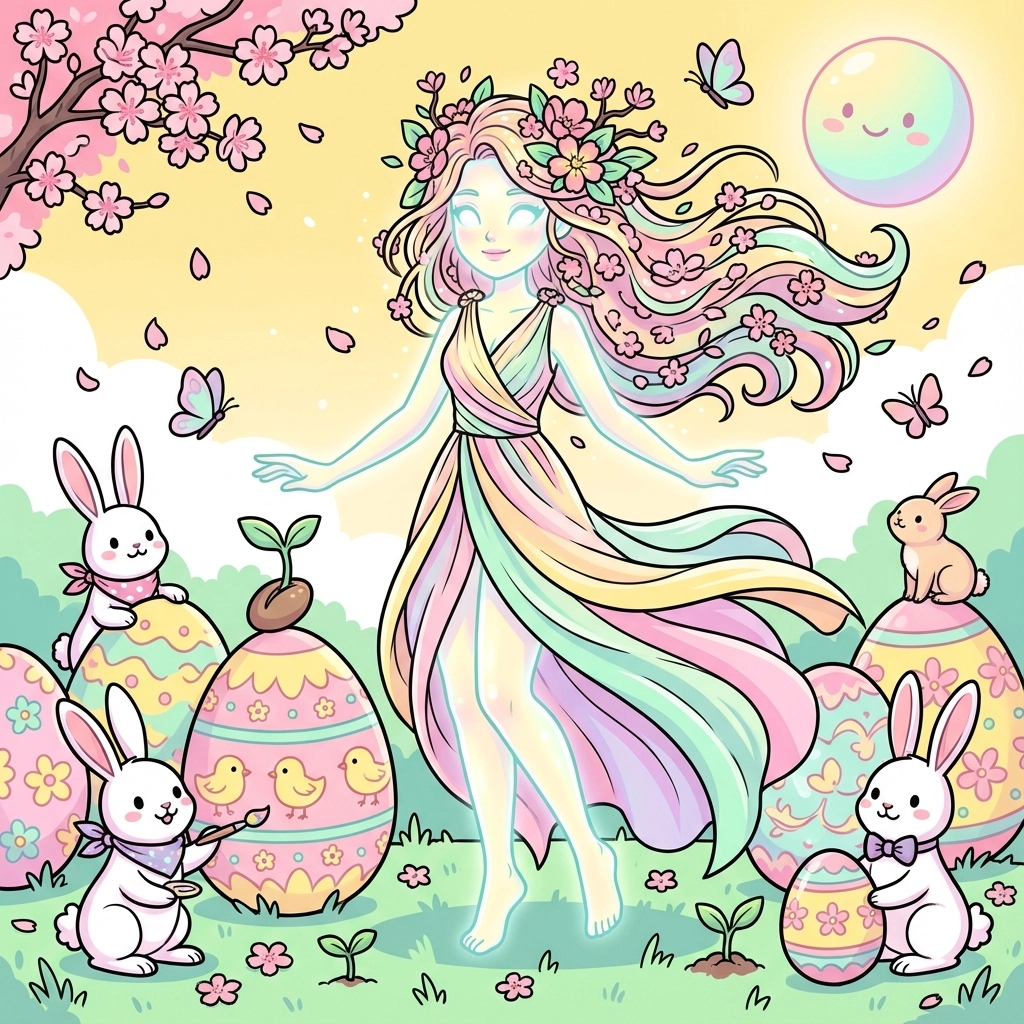 Easter bunny and eggs with pagan roots