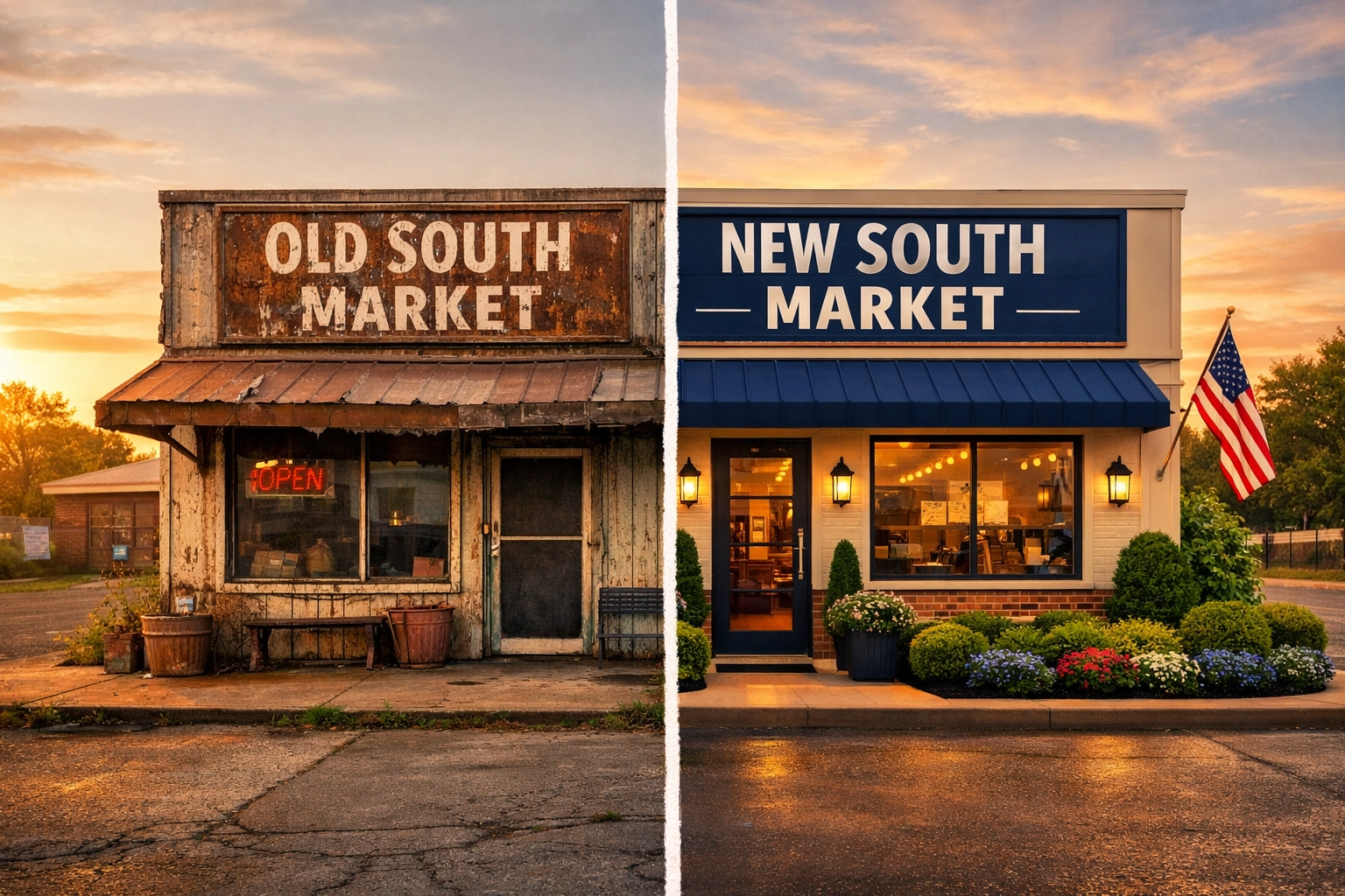 Mississippi business storefront transformation showing value enhancement for sale