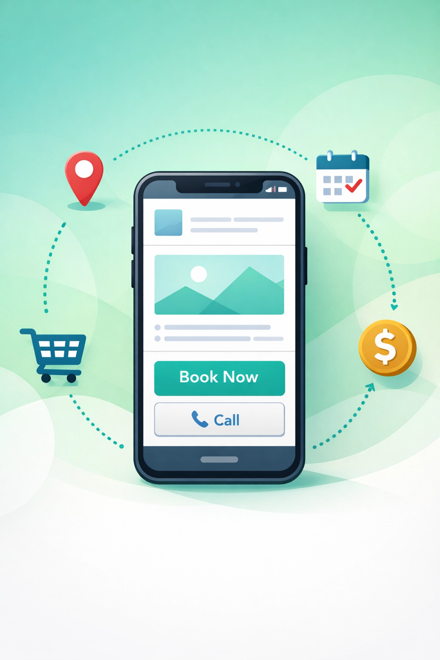 Mobile-friendly website with clear call-to-action buttons driving conversions for Venice businesses