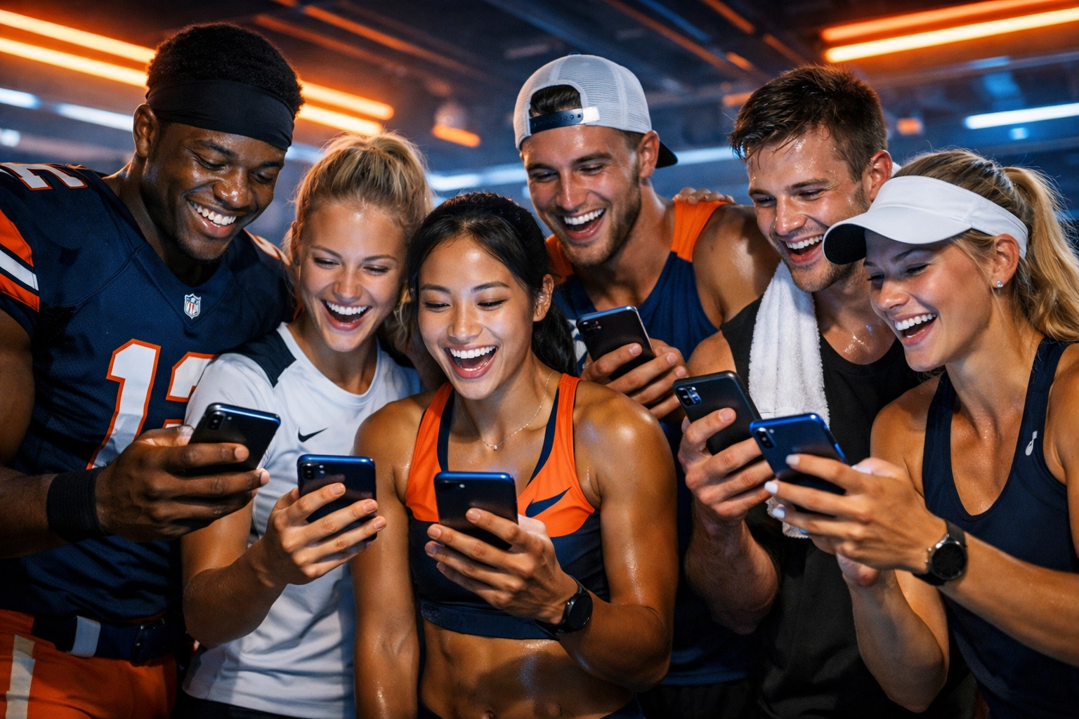 Collegiate athletes using mobile phones to launch a viral 72-hour NIL marketing blitz.
