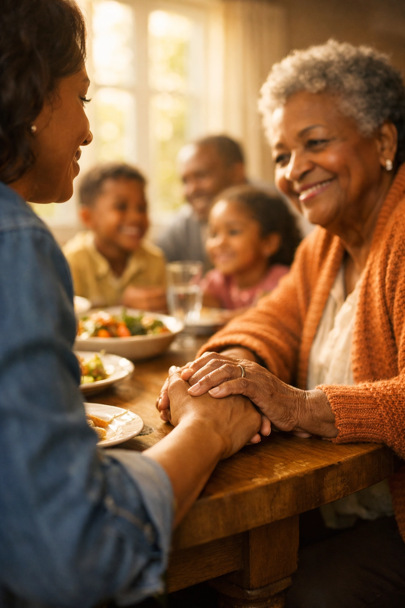 Multi-generational family together representing legacy protection through estate planning and trusts