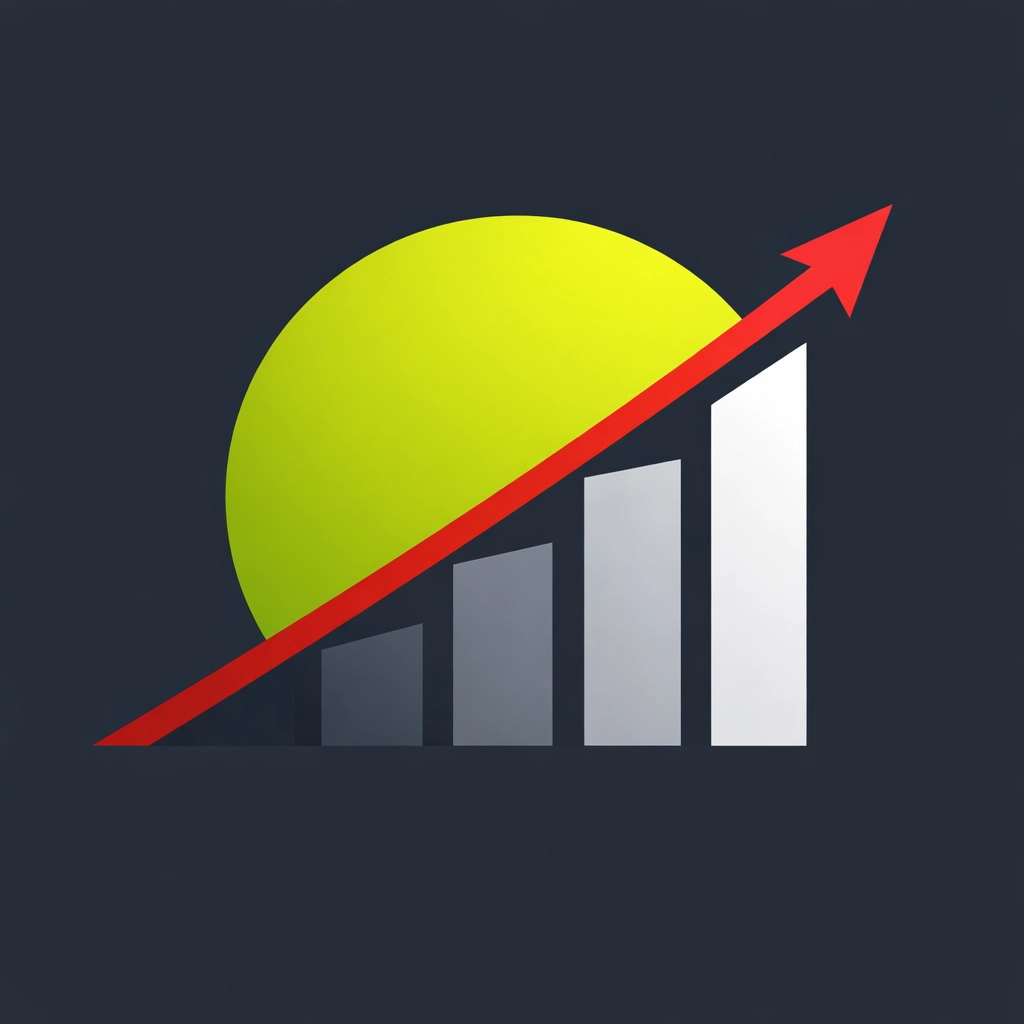 Geometric growth chart representing high-performance professional service website design and business growth.