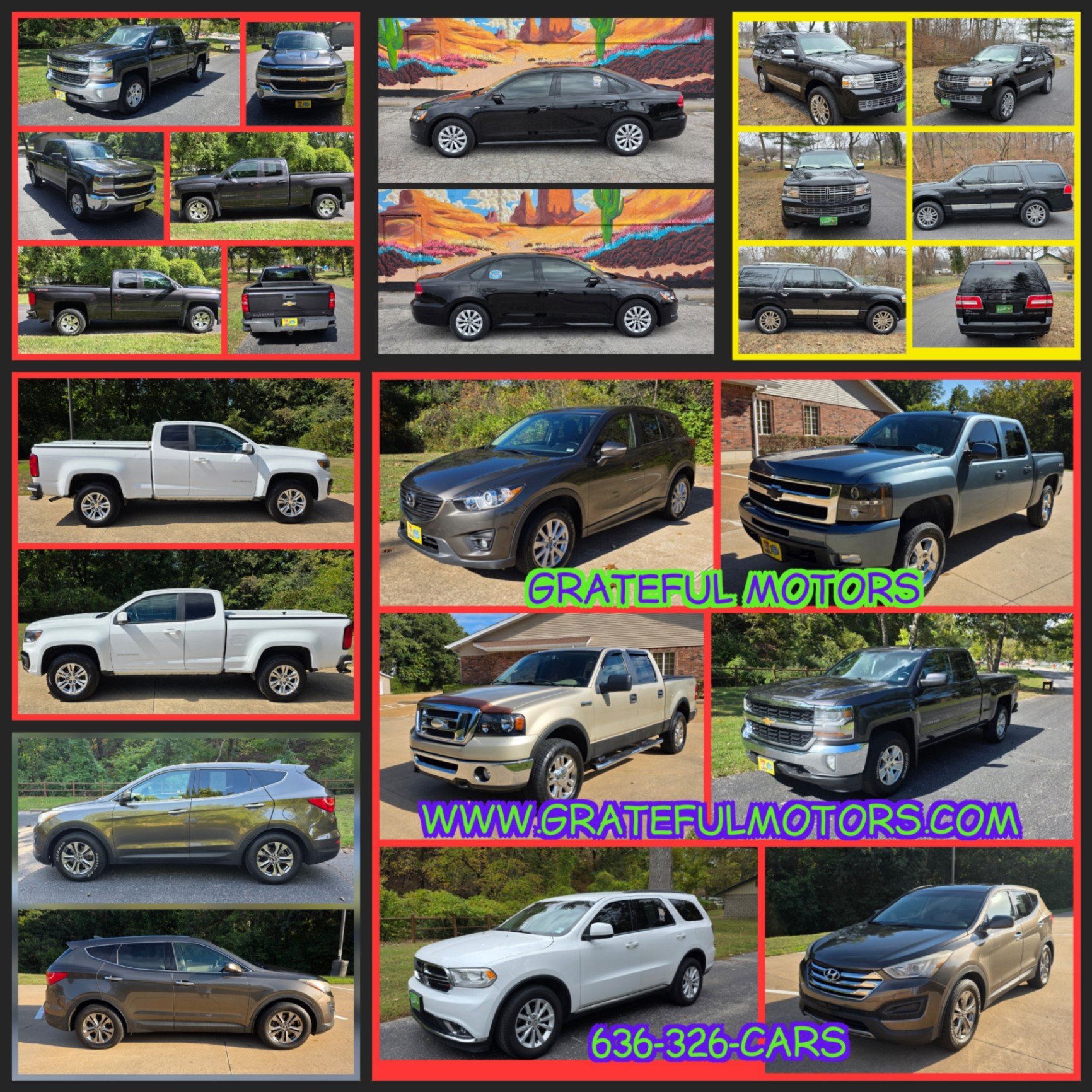 Variety of pre-owned vehicles available at Grateful Motors in Arnold, MO