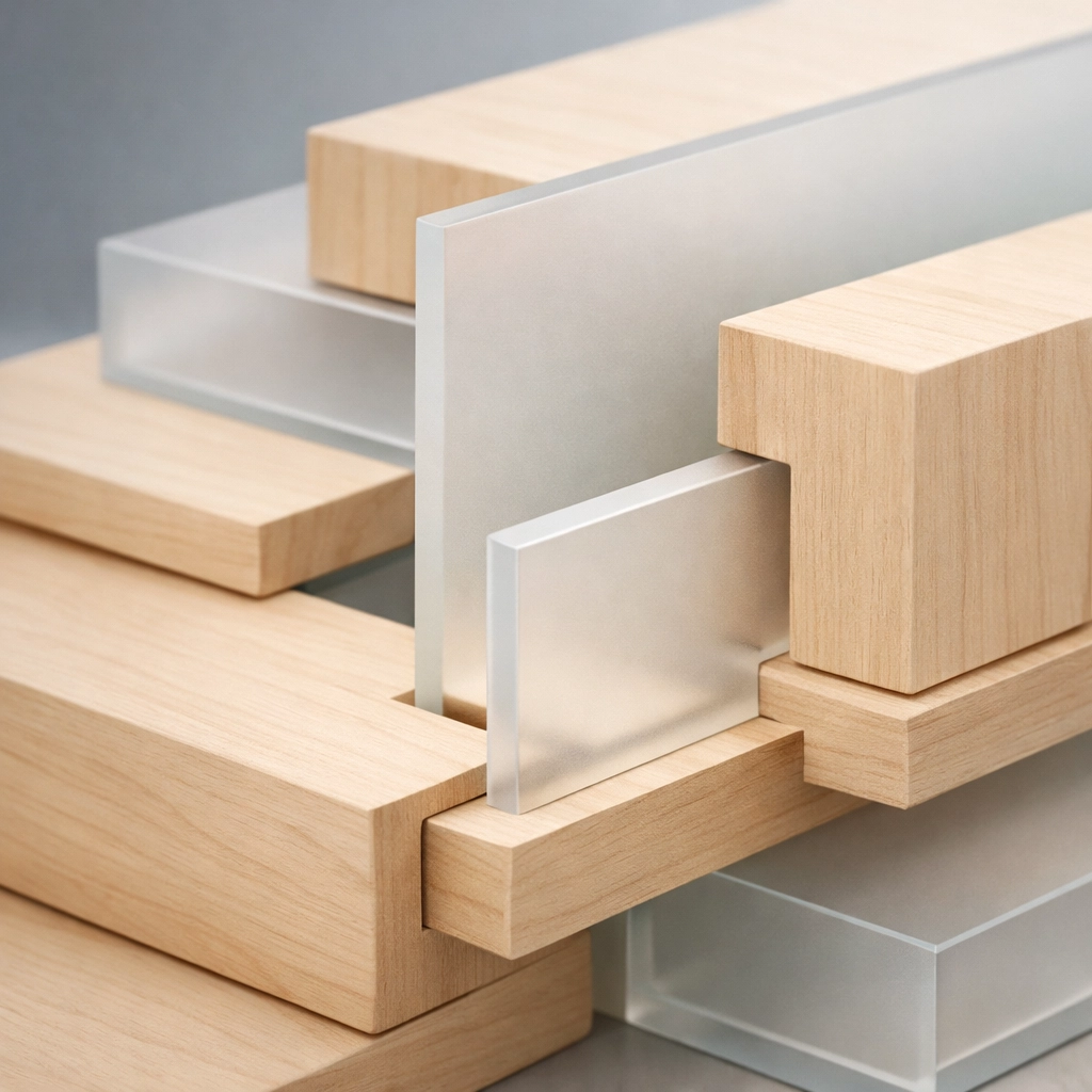 A clean architectural structure symbolizing security and privacy built into professional web design services.