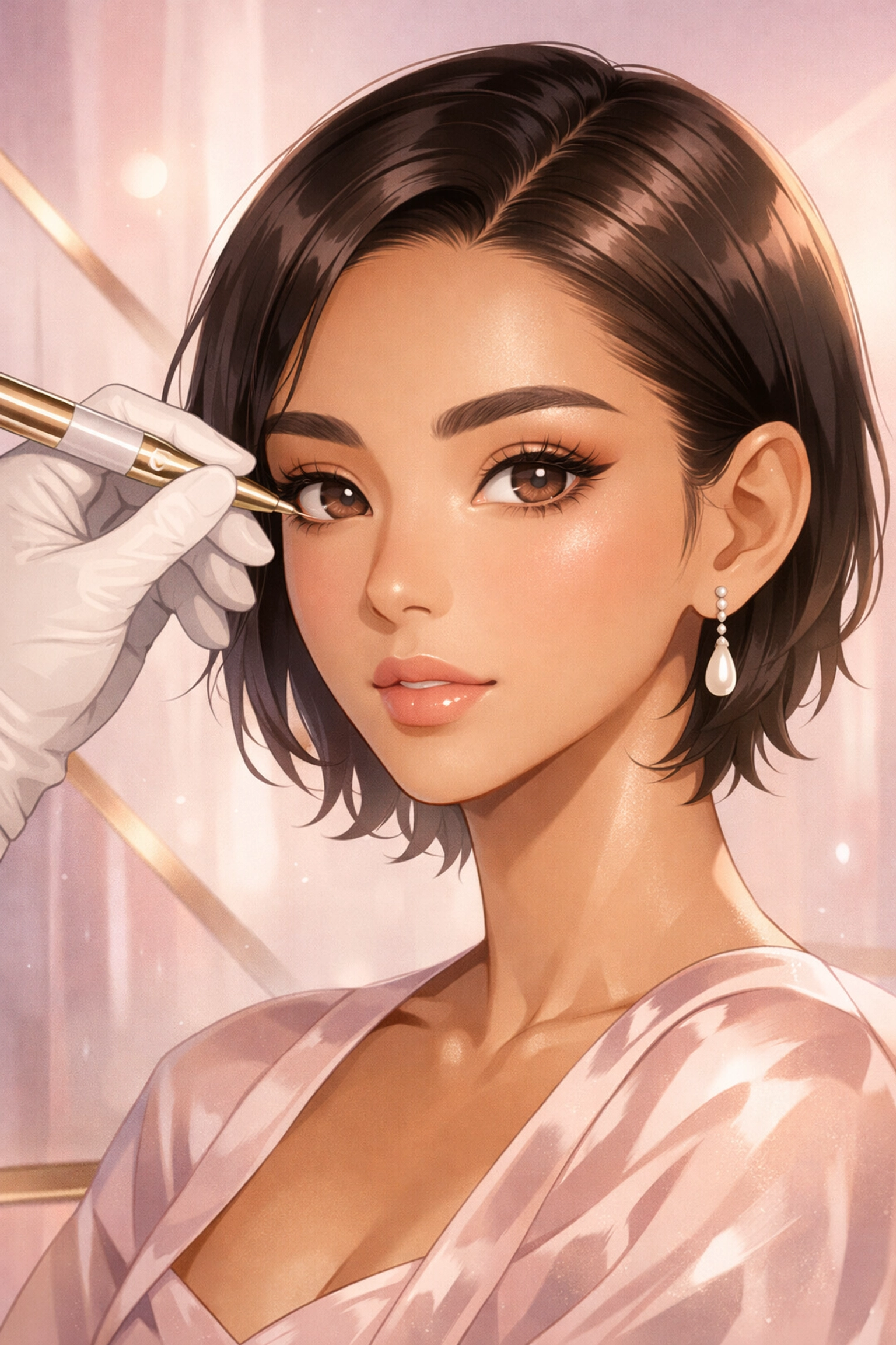 Elegant, natural-looking Nano Brows on a diverse model, showcasing medical-grade precision and artistry.