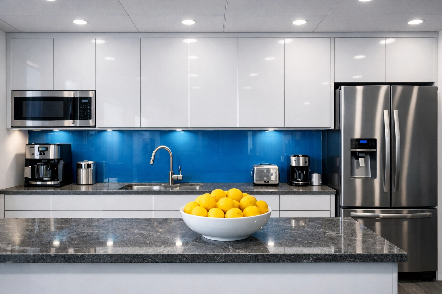 Spotless corporate kitchenette with clean countertops and sanitized appliances for Northbridge businesses.