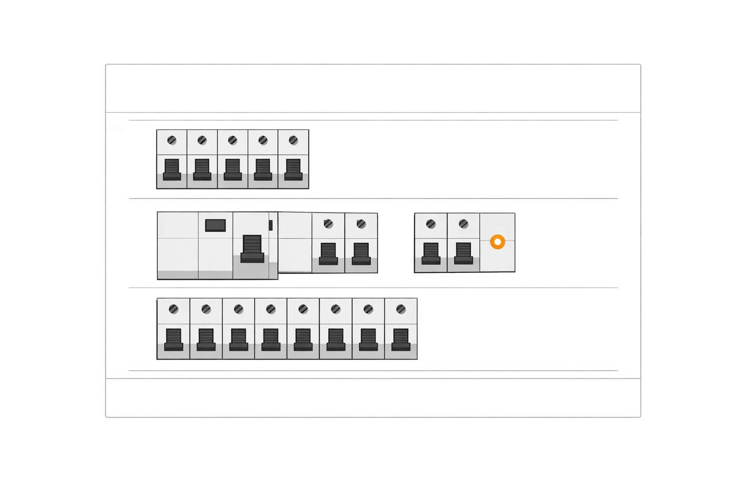 Moderner Verteilerkasten für die normgerechte Elektroinstallation bei der Sanierung in NÖ.