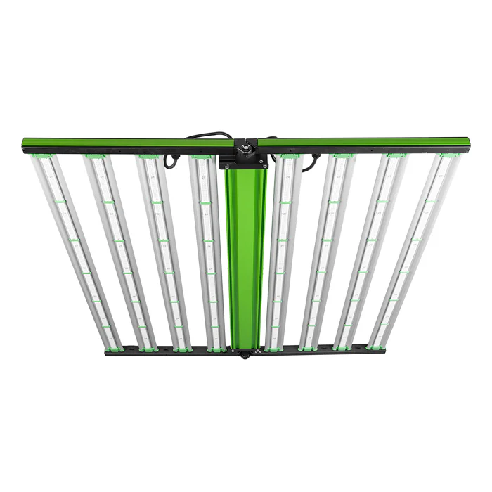 Commercial-grade LED grow light fixture Commercial-grade LED grow light fixture with multiple adjustable bars for optimal light coverage, suitable for indoor and hydroponic growing setups. Compatible with a range of premium grow systems offered at Perfect Gardens, ideal for maximizing plant yield and efficiency in controlled environments.