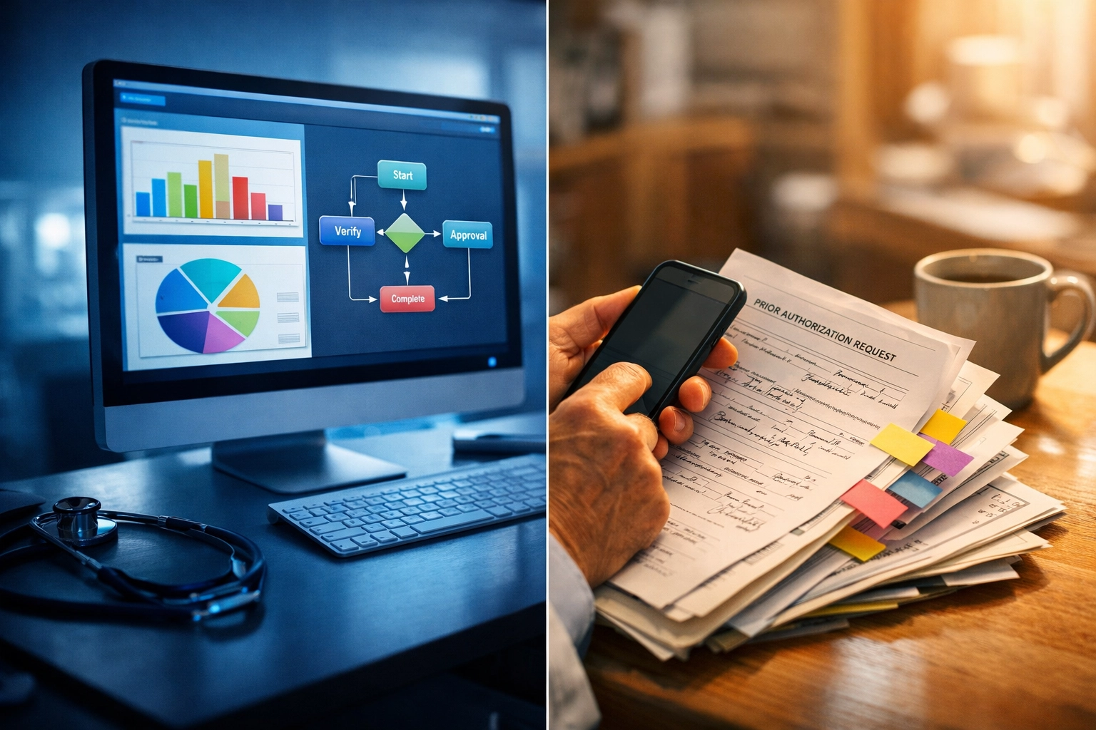 AI billing automation versus human medical billing expertise for prior authorization management