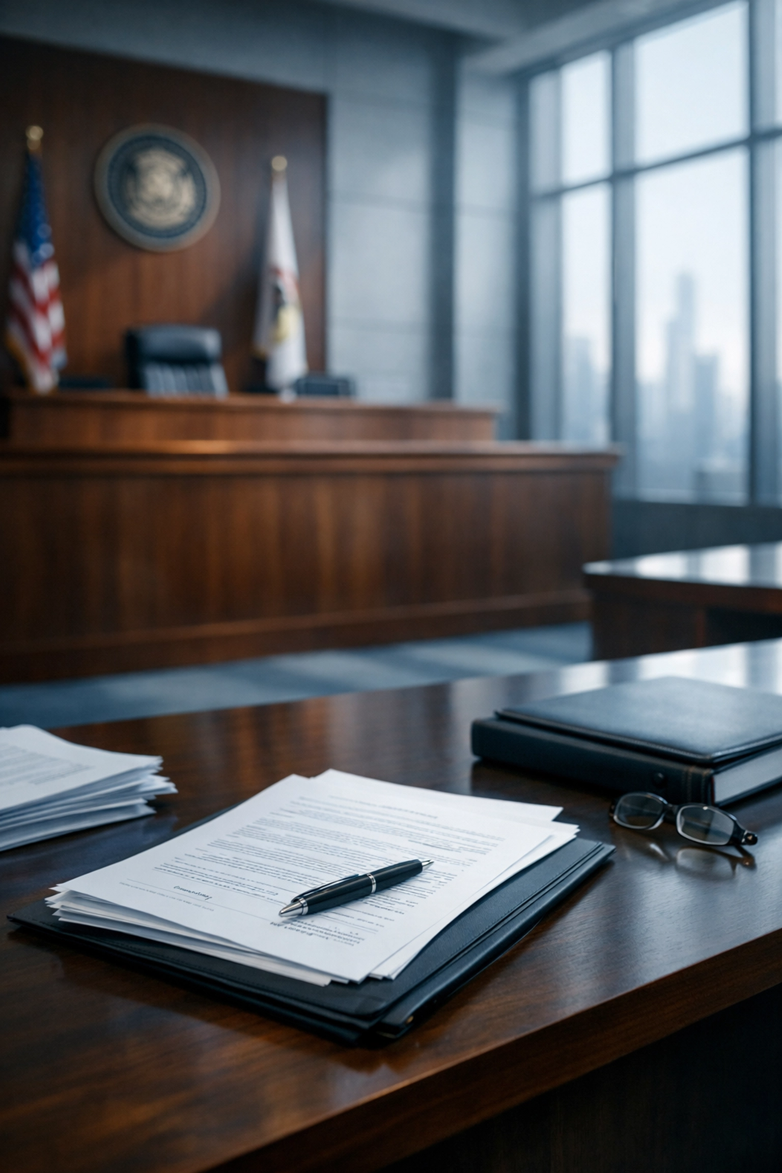 Chicago courthouse interior where legal paternity test results are submitted