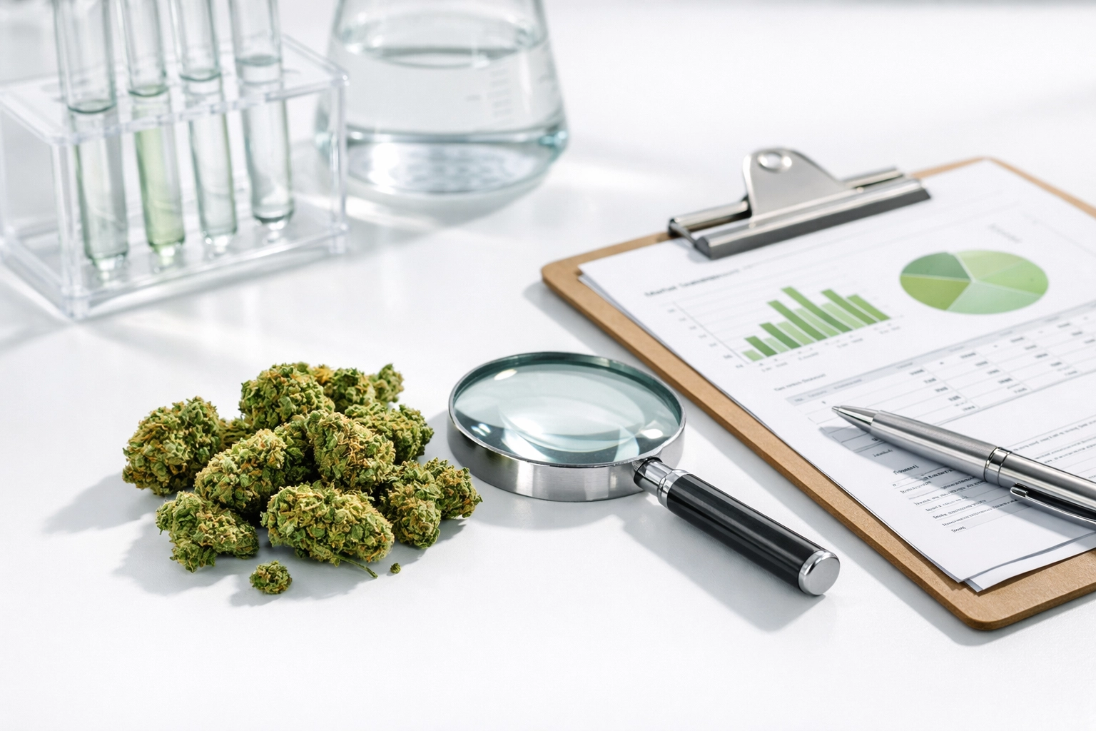 Labortest und Qualitätskontrolle von CBG Blüten mit wissenschaftlichen Analysegeräten