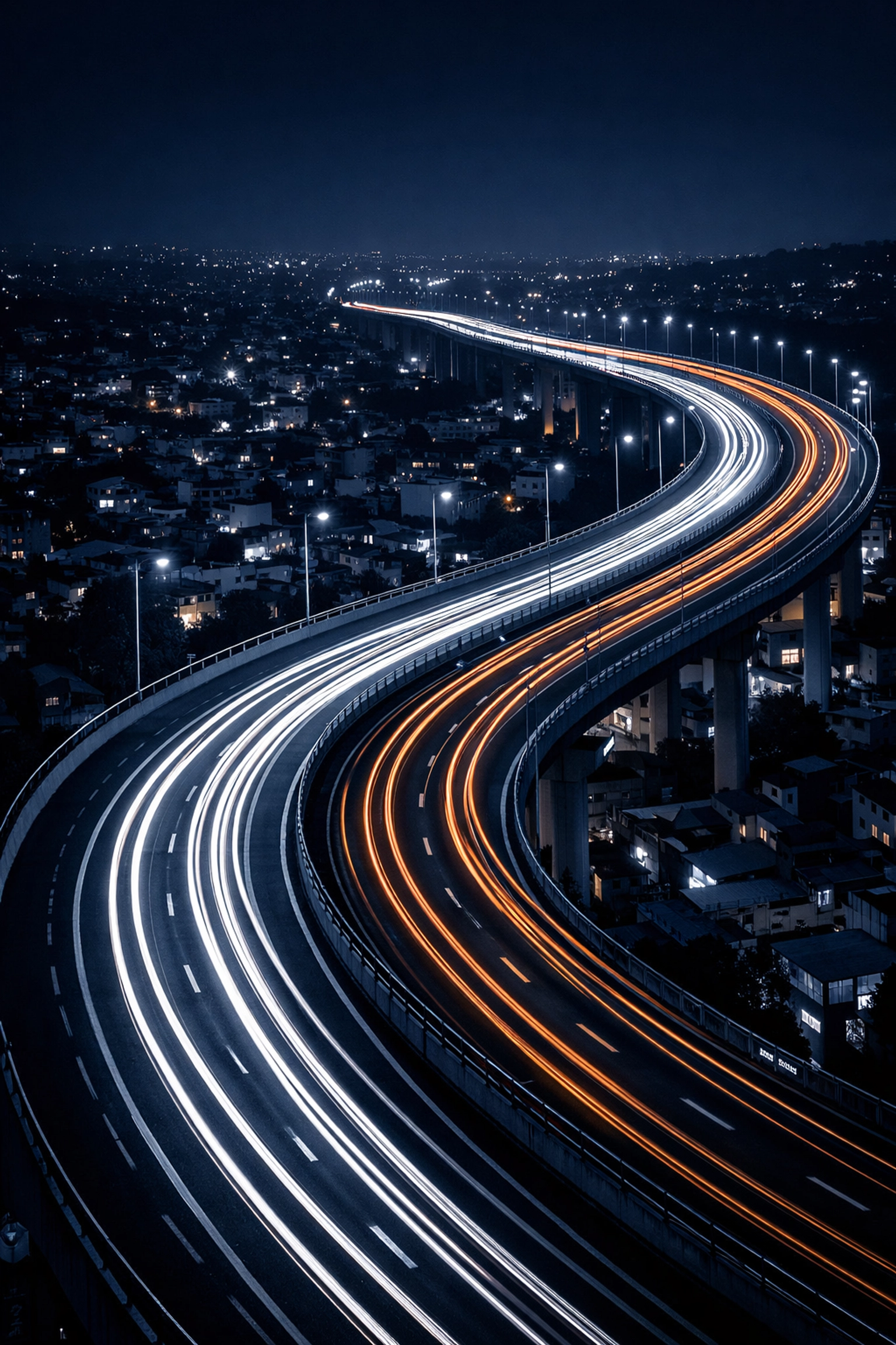 Mexico City infrastructure at night, highlighting connectivity for cross-border global mobility consulting.
