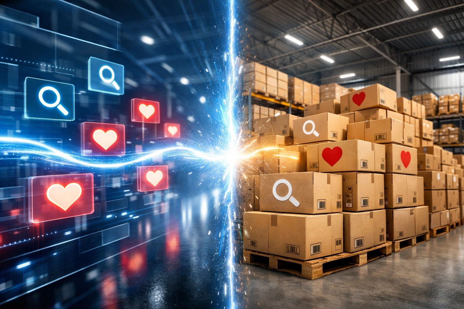 Full-stack operating system combining digital SEO services with physical warehousing for creative brands.