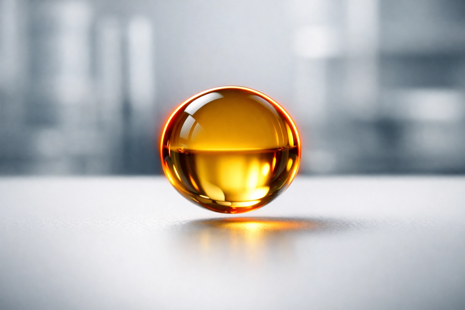 Pure golden liquid droplet with glowing halo representing the McBoeck Verified food safety standard