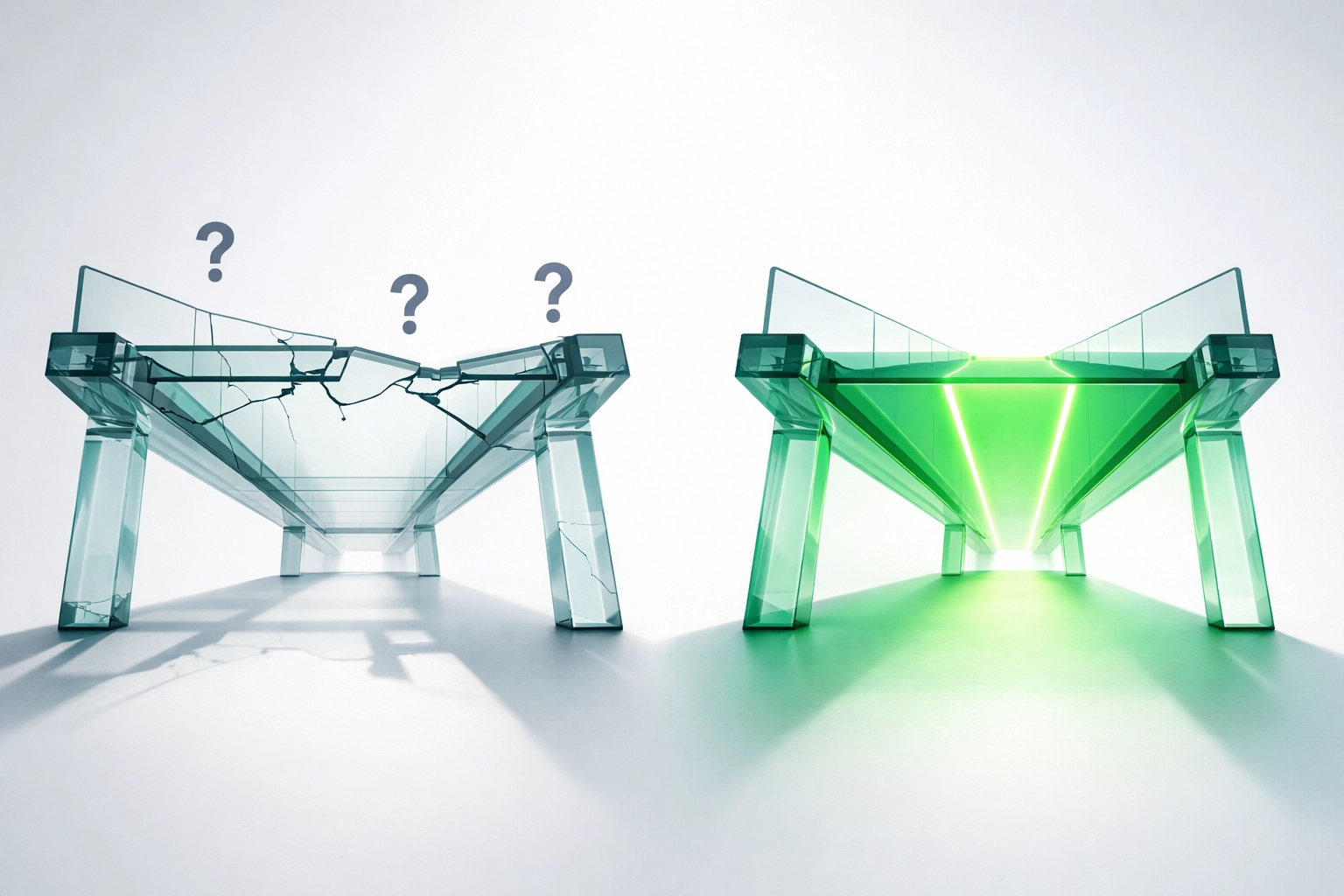 Two bridges comparing weak assumptions versus strong SAT inference logical connections