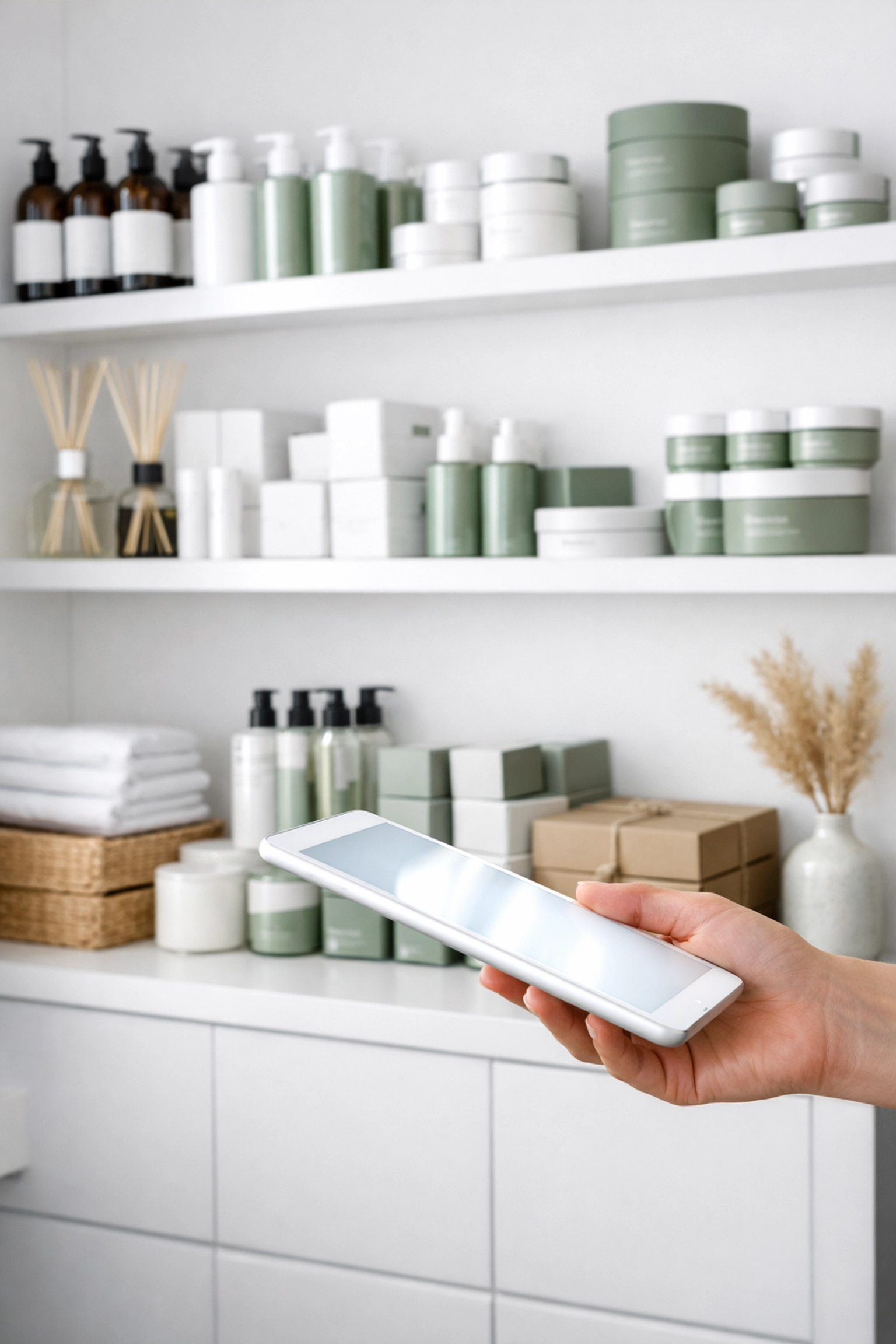 Digital tablet used for inventory management and customer relationship tracking for local businesses.