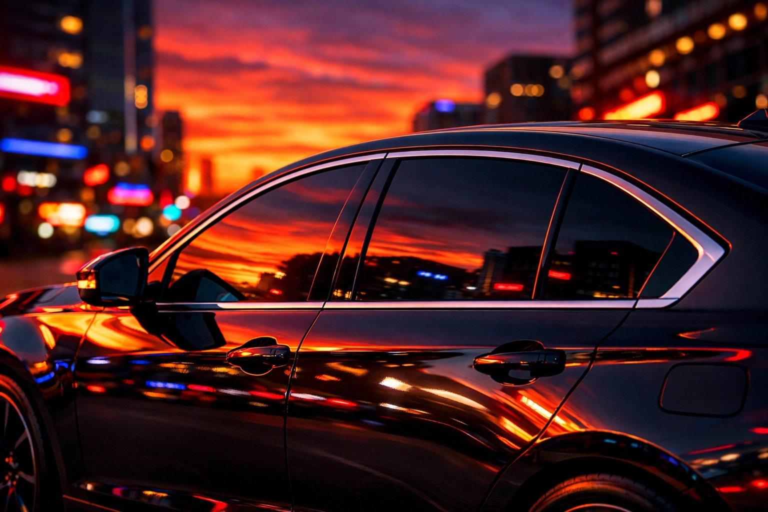 Professional window tinting on vehicle in Chattanooga TN