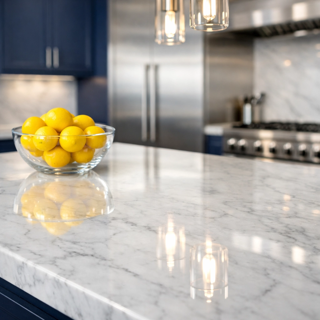 Sparkling clean luxury kitchen in Fitchburg after professional house cleaning services.