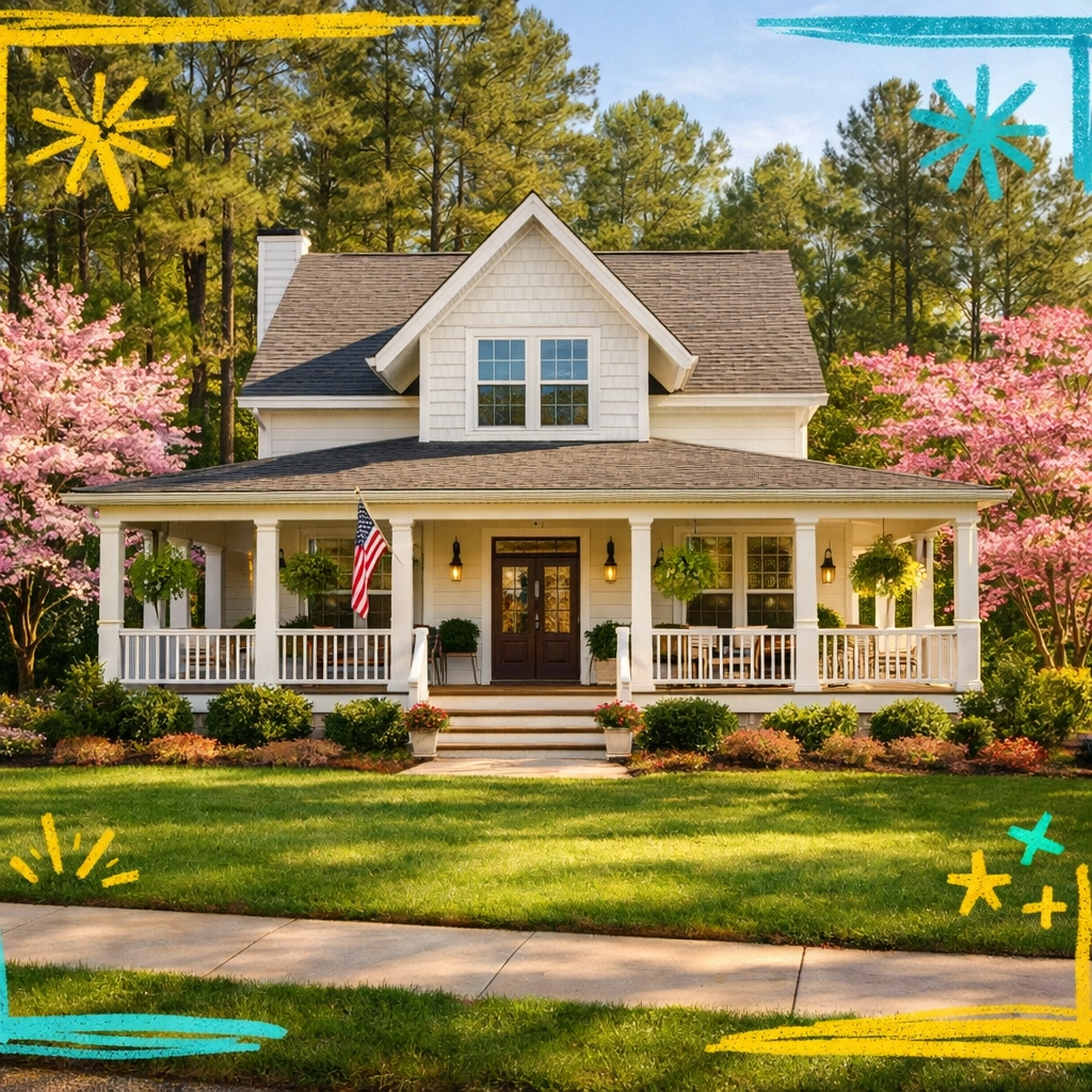 Charming traditional farmhouse in Cobb County showcasing North Metro Atlanta real estate momentum.
